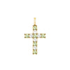 Rosecliff Cross Diamond & Peridot Pendant in 14k Gold (August)