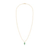 Rosecliff Small Cross Emerald Pendant in 14k Gold (May)
