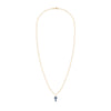 Rosecliff Small Cross Sapphire Pendant in 14k Gold (September)