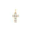 Rosecliff Small Cross White Topaz Pendant in 14k Gold (April)