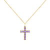 Rosecliff Cross Amethyst Pendant in 14k Gold (February)