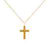 Rosecliff Cross Citrine Pendant in 14k Gold (November)
