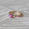 Rosecliff Grand Pink Sapphire Ring in 14k Gold (October)