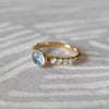 Rosecliff Grand Nantucket Blue Topaz Ring in 14k Gold (December)