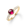 Rosecliff Grand Ruby Ring in 14k Gold (July)
