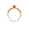 Rosecliff Grand Garnet Ring in 14k Gold (January)