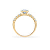 Rosecliff Grand Aquamarine Ring in 14k Gold (March)