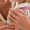 Rosecliff Letter Diamond & Sapphire Ring in 14k Gold (September)
