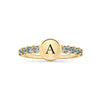 Rosecliff Letter Alexandrite Ring in 14k Gold (June)