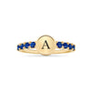 Rosecliff Letter Sapphire Ring in 14k Gold (September)