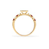 Rosecliff Letter Diamond & Garnet Ring in 14k Gold (January)