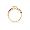 Rosecliff Letter Garnet Ring in 14k Gold (January)