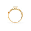Rosecliff Letter Diamond & Citrine Ring in 14k Gold (November)