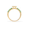 Rosecliff Letter Emerald Ring in 14k Gold (May)
