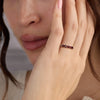 Rosecliff Luxe Garnet Stackable Ring in 14k Gold (January)