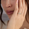 Rosecliff Luxe Diamond & Peridot Stackable Ring in 14k Gold (August)