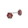 Rosecliff Garnet Mini Stud Earrings in Solid 14k Gold (January)