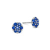 Rosecliff Sapphire Mini Stud Earrings in Solid 14k Gold (September)