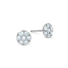 Rosecliff Aquamarine Mini Stud Earrings in Solid 14k Gold (March)