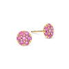 Rosecliff Pink Sapphire Mini Stud Earrings in Solid 14k Gold (October)