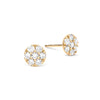 Rosecliff Diamond Mini Stud Earrings in Solid 14k Gold