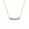Rosecliff Pink Tourmaline Bar Necklace in 14k Yellow Gold