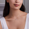 Rosecliff Circle Diamond & Pink Sapphire Necklace in 14k Gold (October)