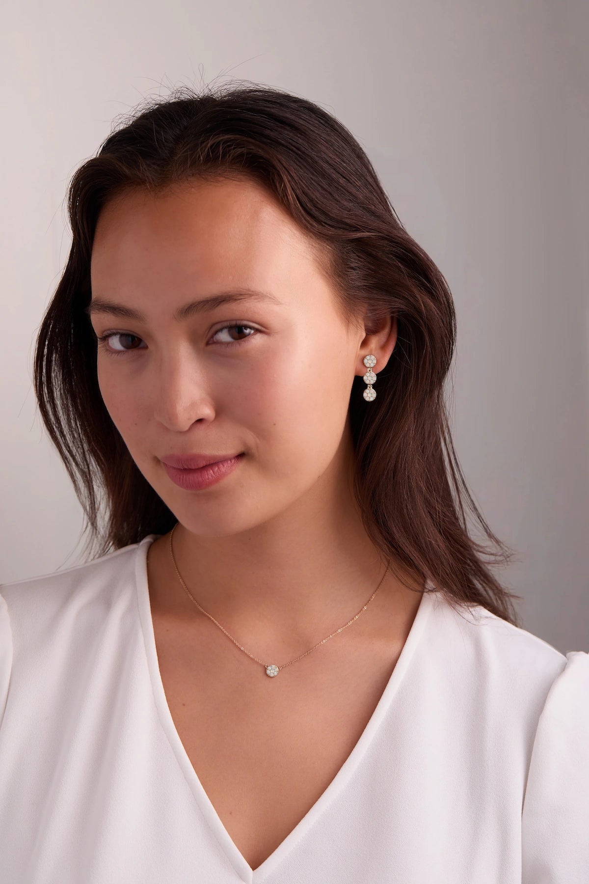 Rosecliff Opal Drop Earrings in 14k Gold (October)