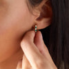 Rosecliff Diamond & Emerald Earrings in 14k Gold (May)