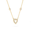 Rosecliff Small Diamond Heart & Petite 2 Birthstone Necklace