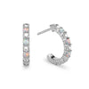 The Vault: Rosecliff Diamond & Opal Huggie Hoop Earrings, White Gold