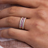 Rosecliff Pink Sapphire Stackable Ring in 14k Gold (October)