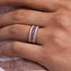 Rosecliff Amethyst Stackable Ring in 14k Gold (February)