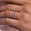 Rosecliff Ruby Stackable Ring in 14k Gold (July)