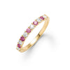 Rosecliff Diamond & Pink Tourmaline Stackable Ring in 14k Yellow Gold