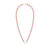 Rosecliff Diamond Small Circle & Newport Ruby Necklace in 14k Gold (July)