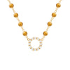 Rosecliff Diamond Small Circle & Newport Citrine Necklace in 14k Gold (November)