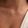 Rosecliff Small Diamond Heart & Petite 2 Birthstone Necklace