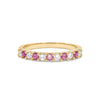 Rosecliff Diamond & Pink Tourmaline Stackable Ring in 14k Yellow Gold