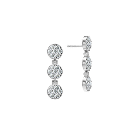 Rosecliff Aquamarine Drop Earrings in 14k Gold (March) - White Gold
