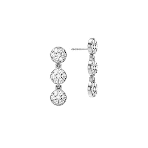 Rosecliff Birthstone Drop Earrings in 14k Gold - White Gold