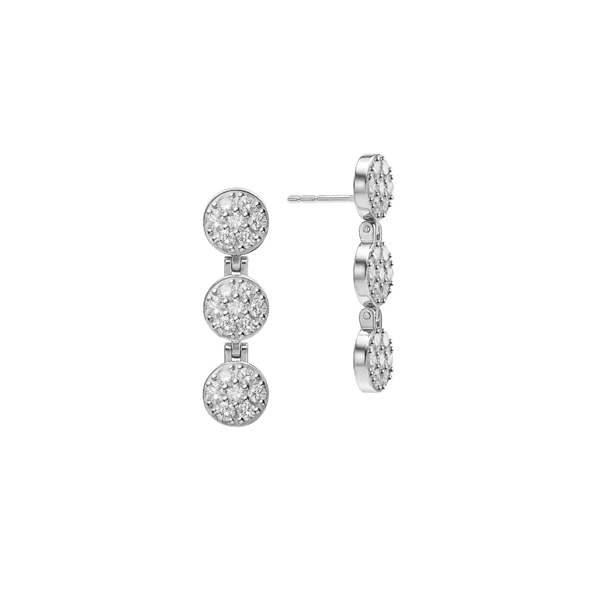 Rosecliff White Topaz Drop Earrings in 14k Gold (April)