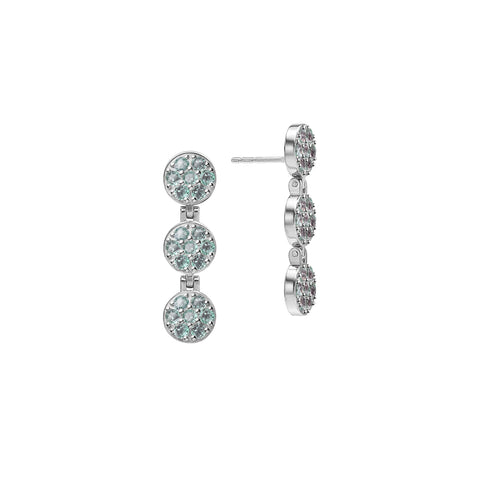 Rosecliff Alexandrite Drop Earrings in 14k Gold (June) - White Gold