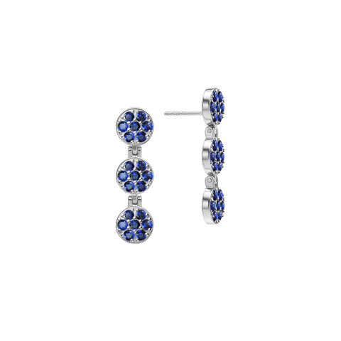 Rosecliff Sapphire Drop Earrings in 14k Gold (September) - White Gold
