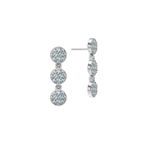 Rosecliff Nantucket Blue Topaz Drop Earrings in 14k Gold (December) - White Gold