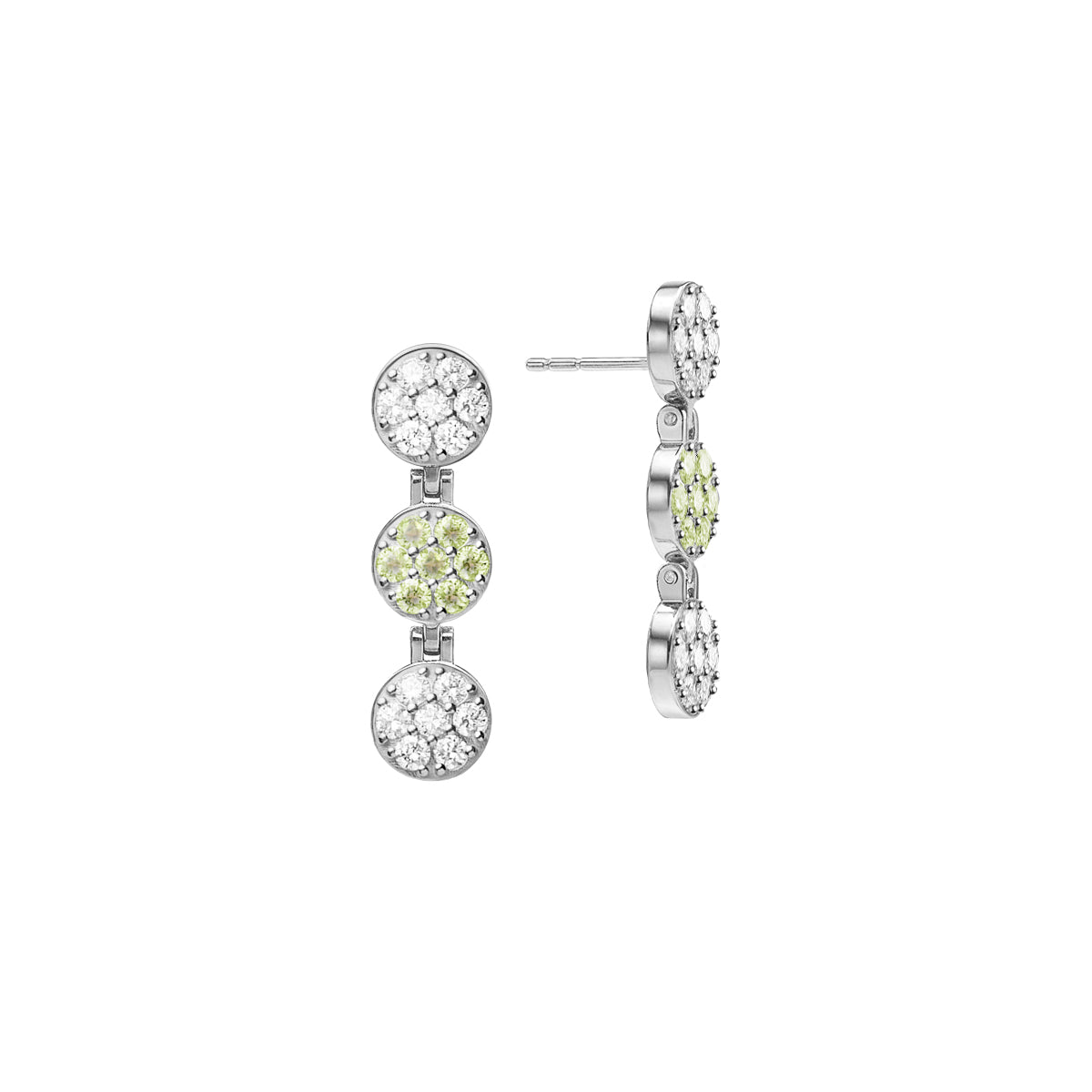 Rosecliff Diamond & Peridot Drop Earrings in 14k Gold (August)