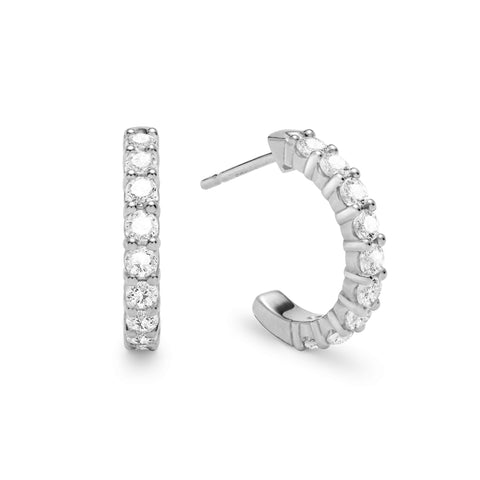 Rosecliff Diamond Earrings in 14k Gold (April) - White Gold