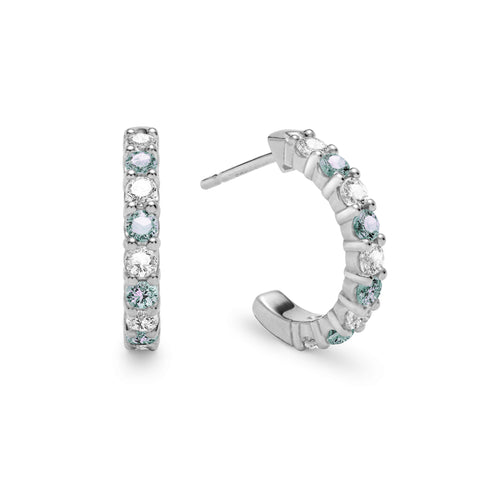 Rosecliff Diamond & Alexandrite Earrings in 14k Gold (June) - White Gold