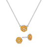 Rosecliff Citrine Mini Necklace and Stud Earrings Set in 14k Gold (November)