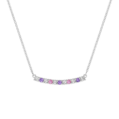 De-Lovely Rosecliff Bar Necklace in 14k Gold - White Gold